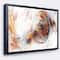 Designart - Colored Smoke Brown - Abstract Framed Canvas art print